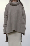 Marc le bihan round neck sweater 2772 taupe gray -brown